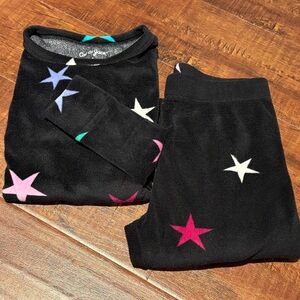 Cat & Jack Black Star Cuddle Pajamas